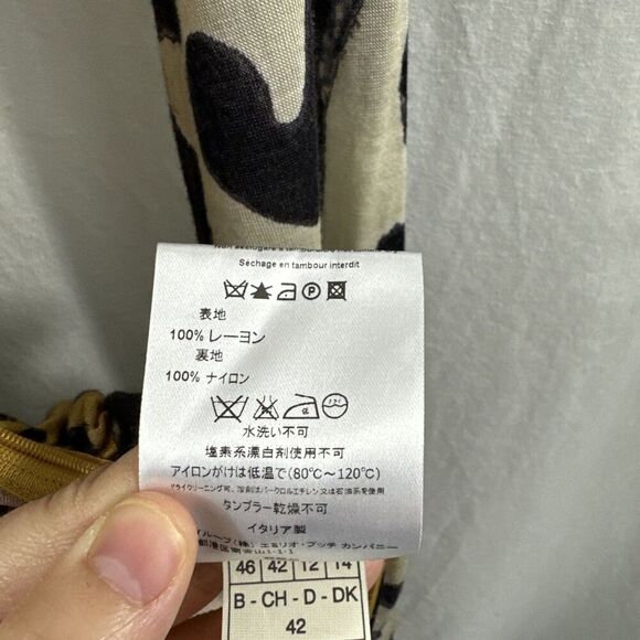 Emilio Pucci Long Sleeve Dress in Black and Gold - Picture 9 of 12